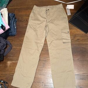 Mono B Wide Leg Cargo Pants in Khaki